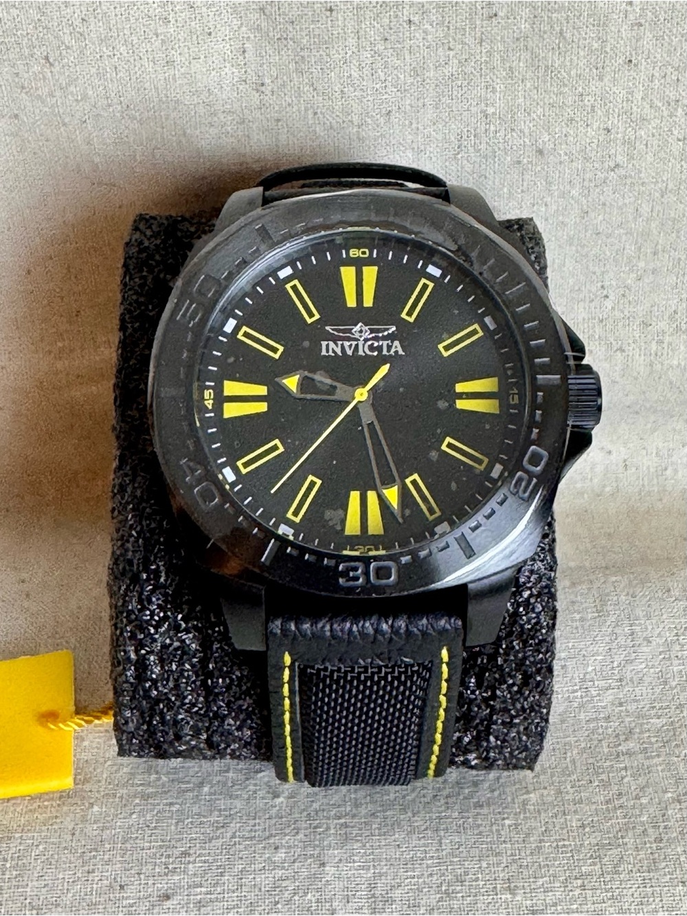 Invicta Speedway Black Dial/Bezel 46mm Quartz Watch 46308 NWT